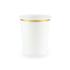 6 vasos blancos con borde dorado de papel - First Communion