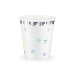 6 vasos con estrellas de colores - Unicorn Collection