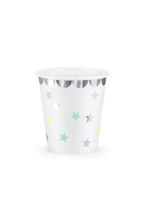 6 vasos con estrellas de colores - Unicorn Collection