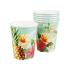 6 vasos con flores y piñas - Paradise Collection