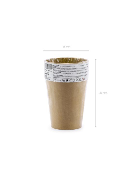 6 vasos de papel Kraft