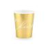 6 vasos dorados "Cheers!" de papel - Gold Bridal Shower