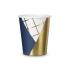6 vasos estampado geométrico azul oscuro y dorado de papel para nochevieja - Happy New Year Collection