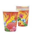 6 vasos flamenco Hawai - Hibiscus