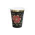 6 vasos negros con estampado de flores multicolor de papel - Dia de Los Muertos Collection