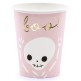 6 vasos negros y rosas - Boo!