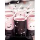 6 vasos negros y rosas - Boo!