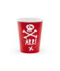 6 vasos rojos de piratas - Pirates Party