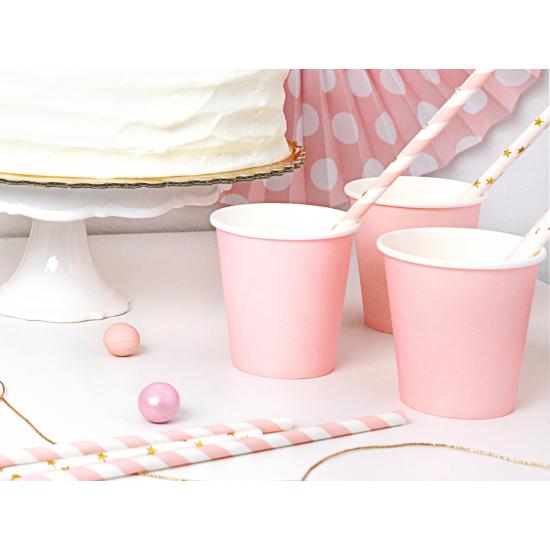 6 vasos rosas de papel - Sweets Collection