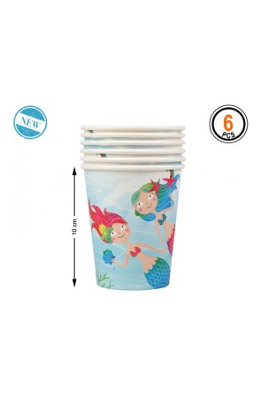 6 Vasos Sirenita Fiesta