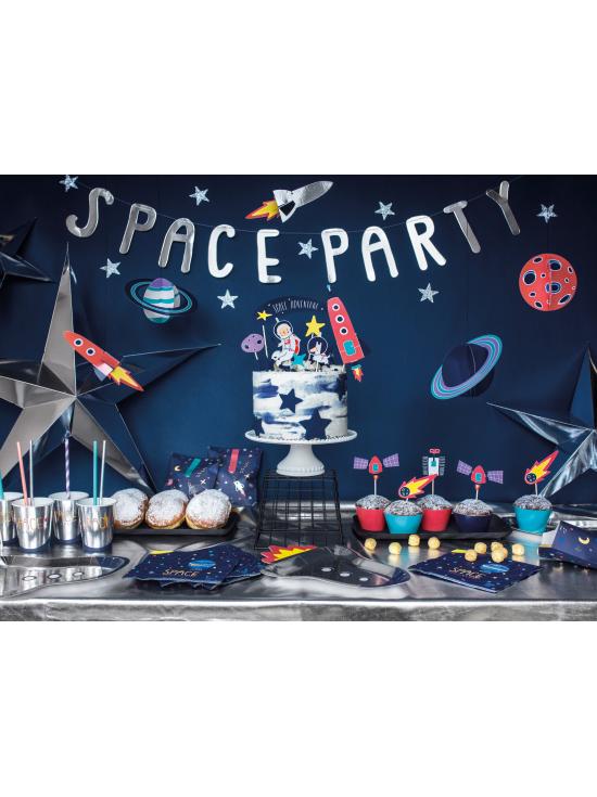 7 decoraciones para tarta "Space Adventure" - Space Party