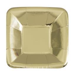 8 bandejas cuadradas doradas - Solid Colour Tableware