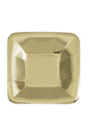 8 bandejas cuadradas doradas - Solid Colour Tableware