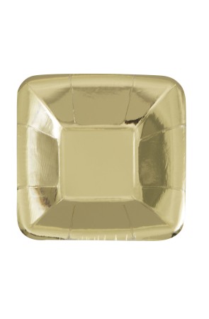 8 bandejas cuadradas doradas - Solid Colour Tableware