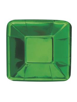 8 bandejas cuadradas verdes - Solid Colour Tableware