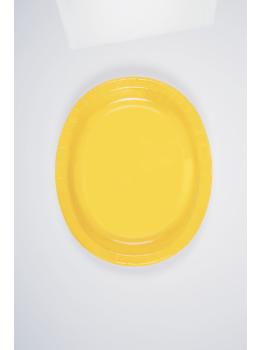 8 bandejas ovaladas amarillas - Línea Colores Básicos