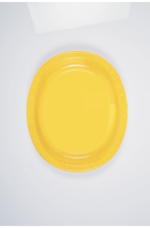 8 bandejas ovaladas amarillas - Línea Colores Básicos