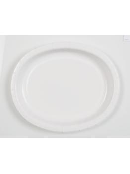 8 bandejas ovaladas blancas - Línea Colores Básicos