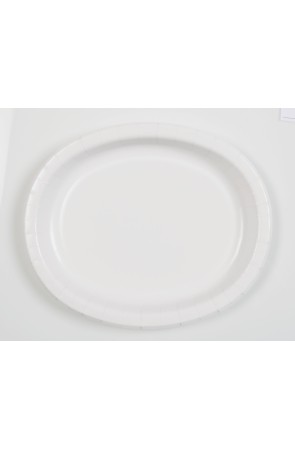 8 bandejas ovaladas blancas - Línea Colores Básicos