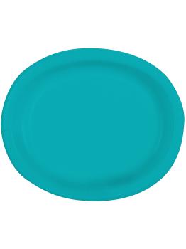8 bandejas ovaladas color aguamarina - Línea Colores Básicos