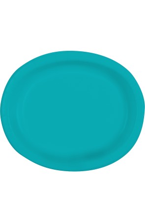 8 bandejas ovaladas color aguamarina - Línea Colores Básicos