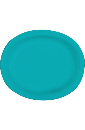 8 bandejas ovaladas color aguamarina - Línea Colores Básicos