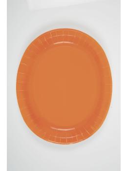 8 bandejas ovaladas naranja - Línea Colores Básicos