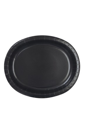 8 bandejas ovaladas negras - Línea Colores Básicos
