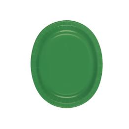 8 bandejas ovaladas verde esmeralda - Línea Colores Básicos