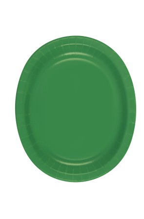 8 bandejas ovaladas verde esmeralda - Línea Colores Básicos