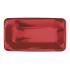 8 bandejas rectangulares rojas - Solid Colour Tableware