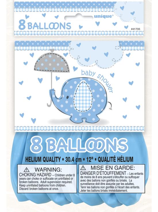 8 globos azules (30 cm) - Umbrellaphants Blue