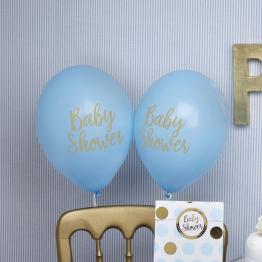 8 globos azules Baby Shower (30 cm) - Pattern Works Blue
