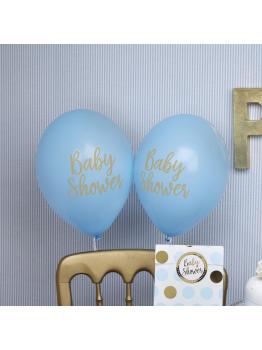8 globos azules Baby Shower (30 cm) - Pattern Works Blue