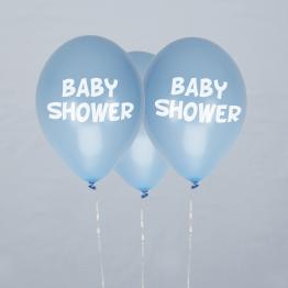 8 globos azules Baby Shower(30 cm) - Blue Star