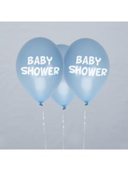 8 globos azules Baby Shower(30 cm) - Blue Star