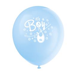 8 globos azules It's a boy! (30 cm) - Blue Clothesline Baby Shower