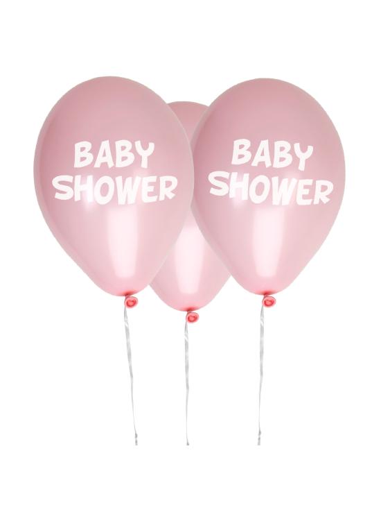 8 globos rosas Baby Shower(30 cm) - Pink Star