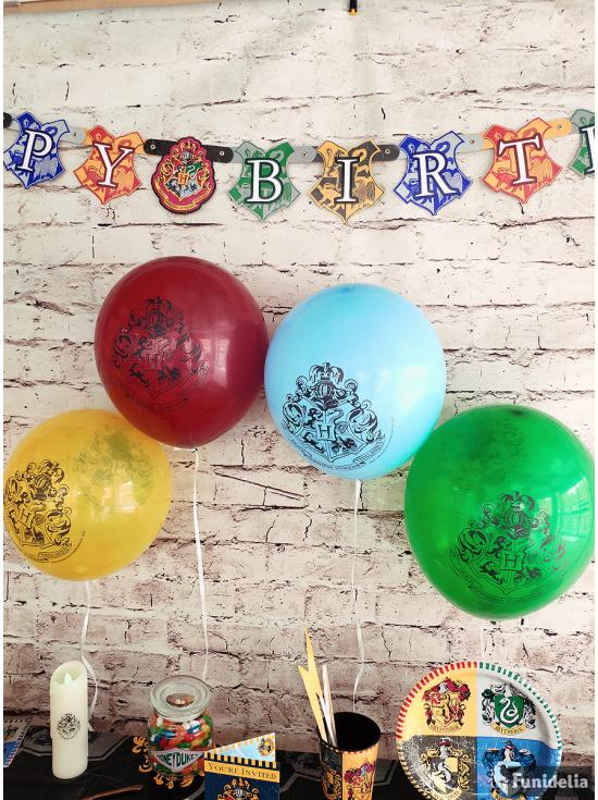 8 globos variados Harry Potter (30cm) - Hogwarts Houses
