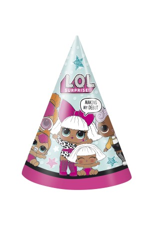 8 gorritos de cumpleaños LOL Surprise - LOL Friends