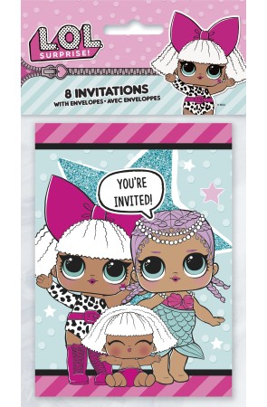 8 invitaciones LOL Surprise - LOL Friends