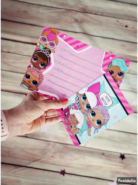 8 invitaciones LOL Surprise - LOL Friends