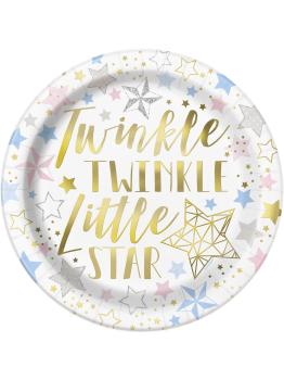 8 platos (23 cm) - Twinkle Little Star