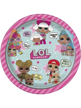 8 platos LOL Surprise (23cm) - LOL Friends