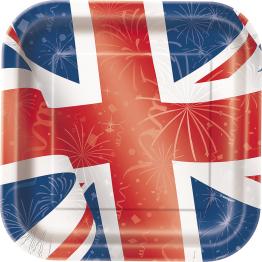 8 platos cuadrados (23 cm) - Best of British