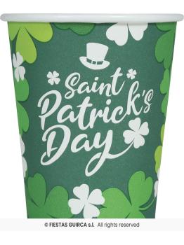 6 Vasos Desechables San Patricio 240 ml