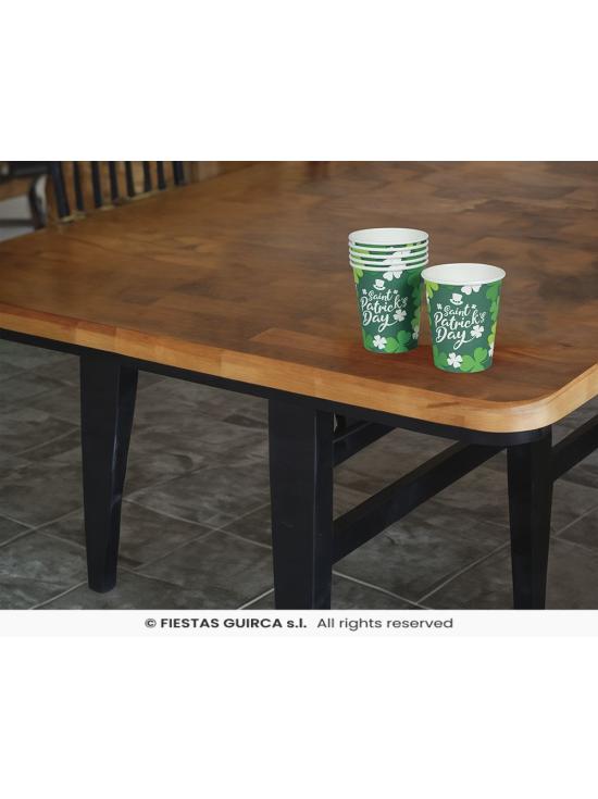 6 Vasos Desechables San Patricio 240 ml