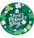 8 platos de cuadros verdes Happy St Patrick's Day (23 cm)