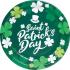 8 platos de cuadros verdes Happy St Patrick's Day (23 cm)