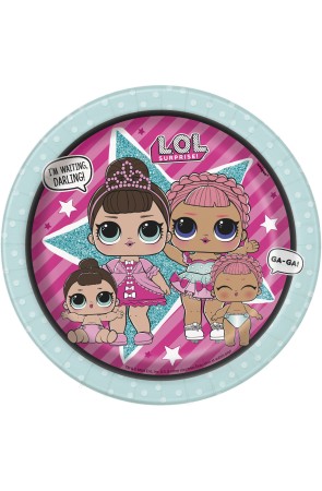 8 platos de postre LOL Surprise (18cm) - LOL Friends